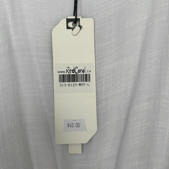 Brand New Red Coral tank White Size L - Picture 3 of 3